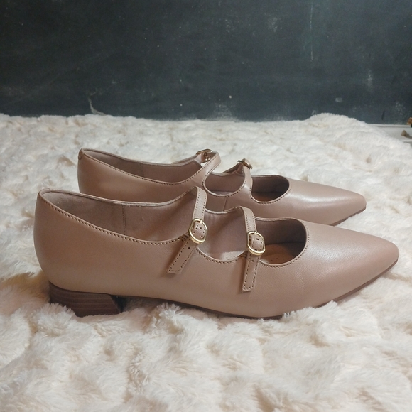 Clarks Natalyn Lane Flat Womens 10M Beige Leather NEW - Picture 3 of 9